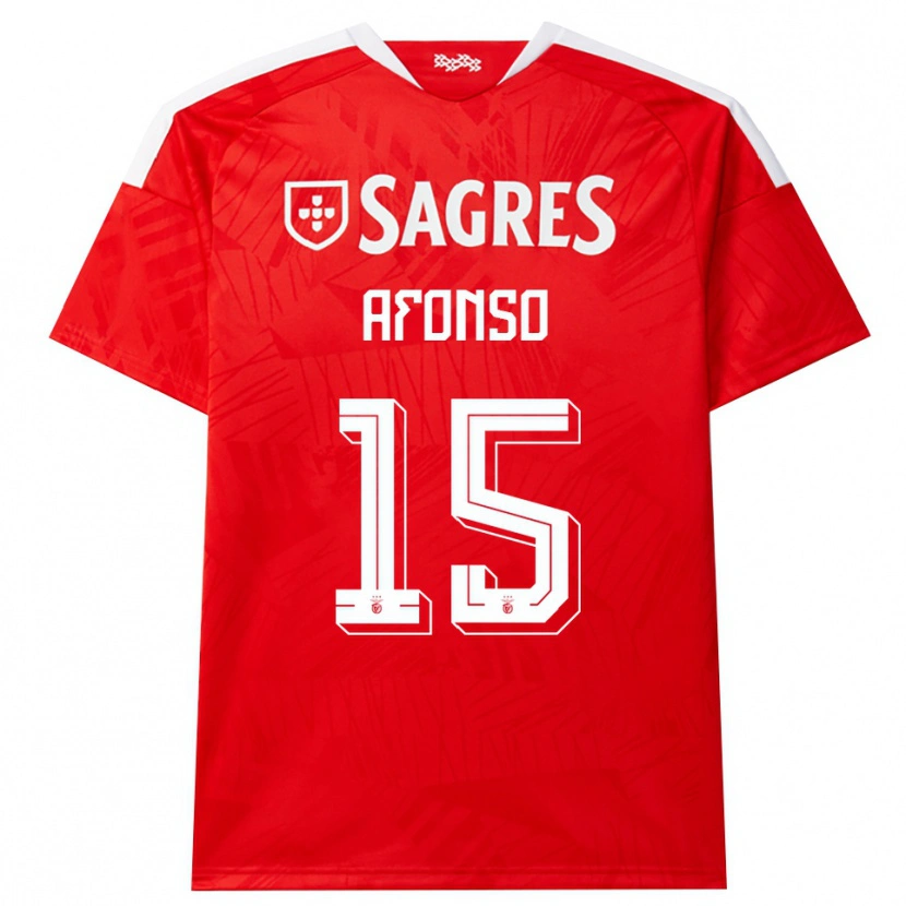 Danxen Kinderen Guilherme Afonso #15 Rood Wit Geel Thuisshirt Thuistenue 2026/27 T-Shirt België