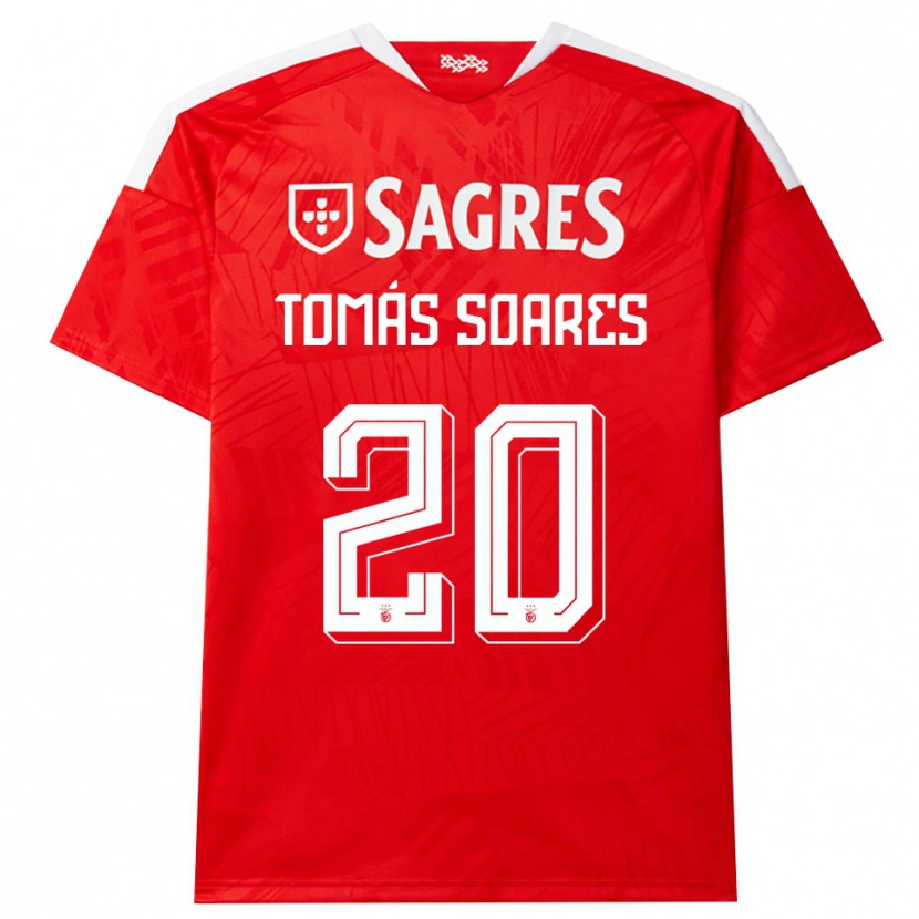 Danxen Kinderen Tomás Soares #20 Rood Wit Geel Thuisshirt Thuistenue 2026/27 T-Shirt België