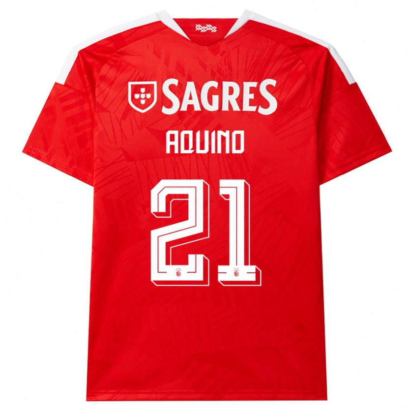 Danxen Kinderen Jesus Aquino #21 Rood Wit Geel Thuisshirt Thuistenue 2026/27 T-Shirt België