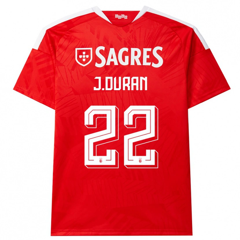 Danxen Kinderen Jhon Durán #22 Rood Wit Geel Thuisshirt Thuistenue 2026/27 T-Shirt België