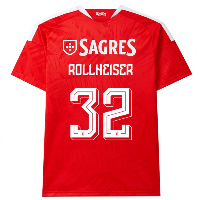 Danxen Kinderen Benjamín Rollheiser #32 Rood Wit Geel Thuisshirt Thuistenue 2026/27 T-Shirt België