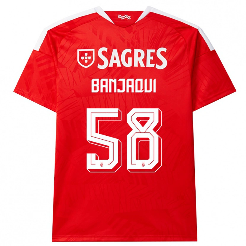Danxen Kinderen Daniel Banjaqui #58 Rood Wit Geel Thuisshirt Thuistenue 2026/27 T-Shirt België