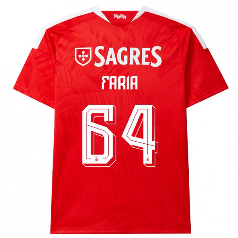 Danxen Kinderen Hugo Faria #64 Rood Wit Geel Thuisshirt Thuistenue 2026/27 T-Shirt België