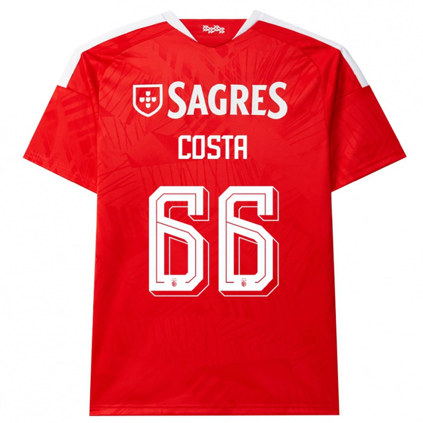 Danxen Kinderen Rute Costa #66 Rood Wit Geel Thuisshirt Thuistenue 2026/27 T-Shirt België