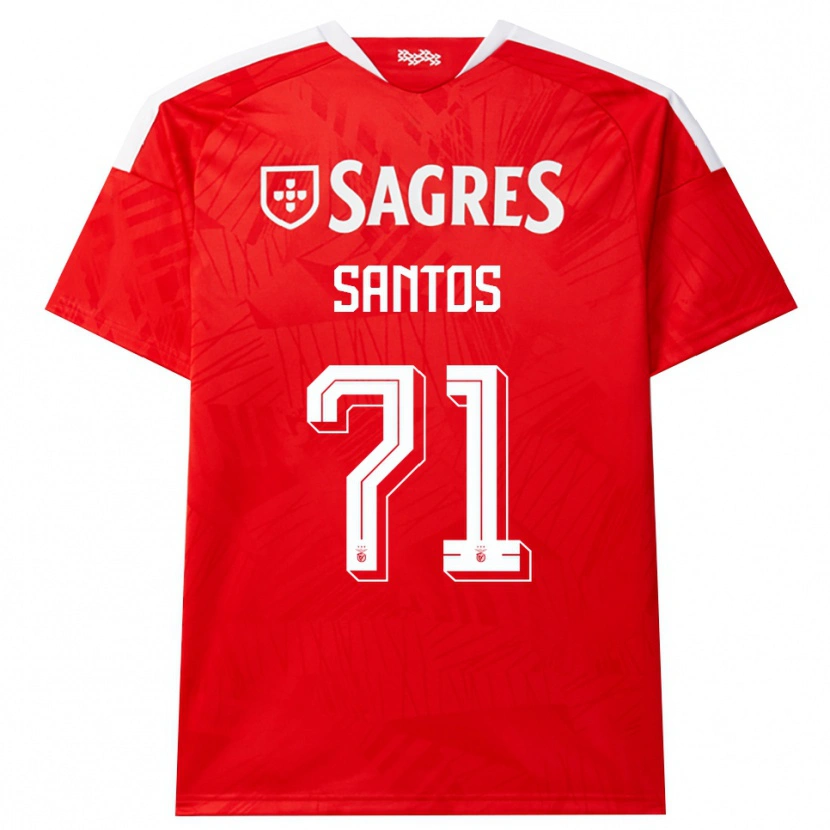 Danxen Kinderen Leandro Santos #71 Rood Wit Geel Thuisshirt Thuistenue 2026/27 T-Shirt België