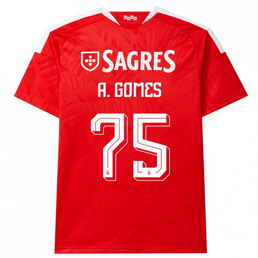 Danxen Kinderen André Gomes #75 Rood Wit Geel Thuisshirt Thuistenue 2026/27 T-Shirt België