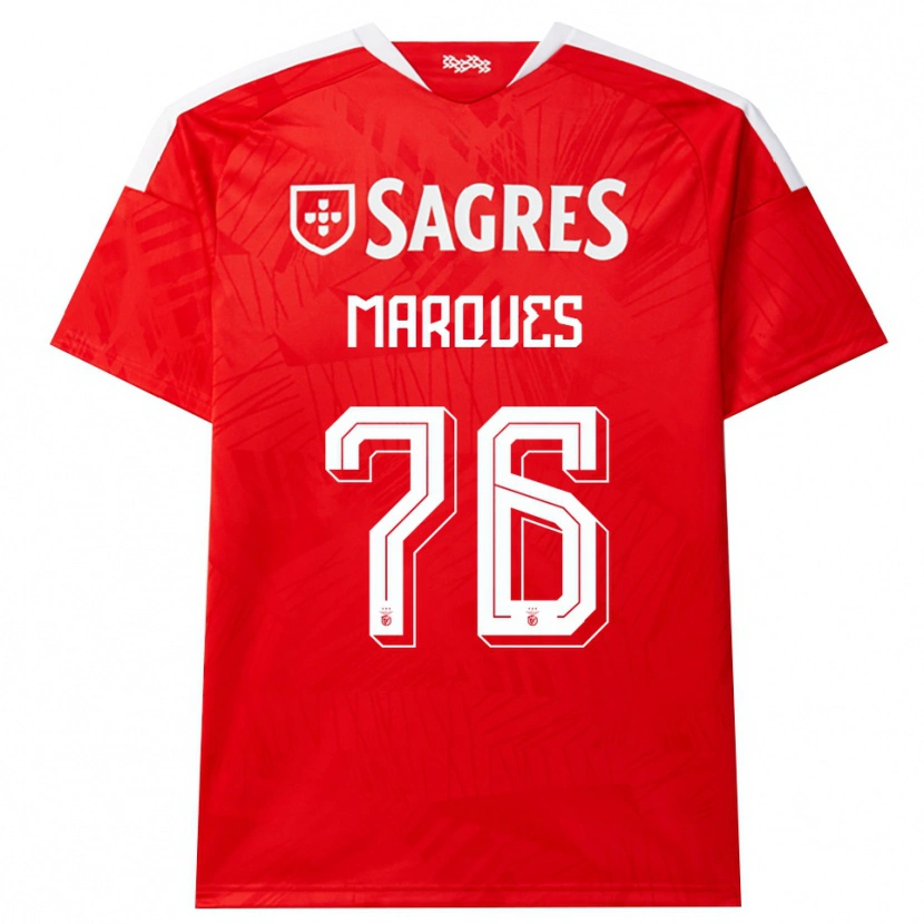 Danxen Kinderen Gustavo Marques #76 Rood Wit Geel Thuisshirt Thuistenue 2026/27 T-Shirt België