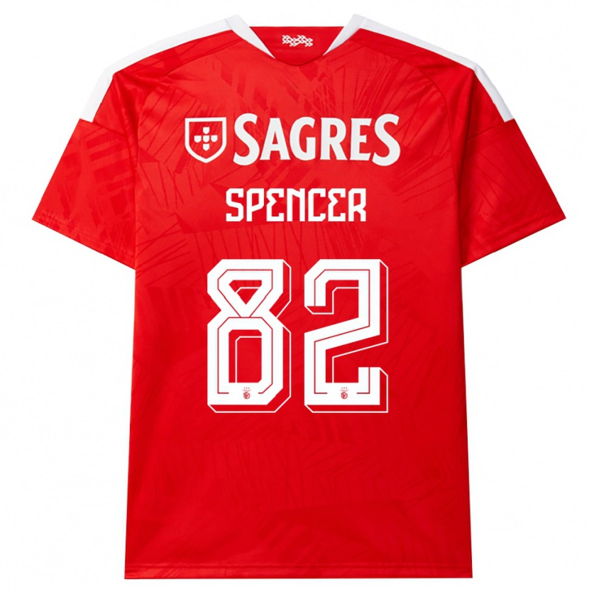Danxen Kinderen Diogo Spencer #82 Rood Wit Geel Thuisshirt Thuistenue 2026/27 T-Shirt België