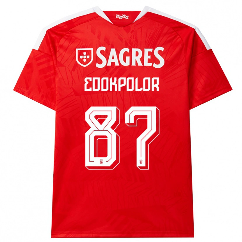 Danxen Kinderen Peter Edokpolor #87 Rood Wit Geel Thuisshirt Thuistenue 2026/27 T-Shirt België