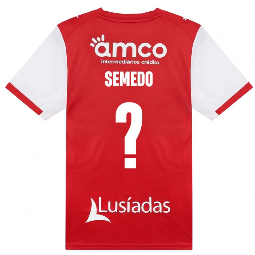 Danxen Kinderen Nuno Semedo #0 Wit Rood Zwart Thuisshirt Thuistenue 2026/27 T-Shirt België