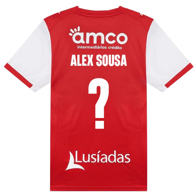 Danxen Kinderen Alex Sousa #0 Wit Rood Zwart Thuisshirt Thuistenue 2026/27 T-Shirt België