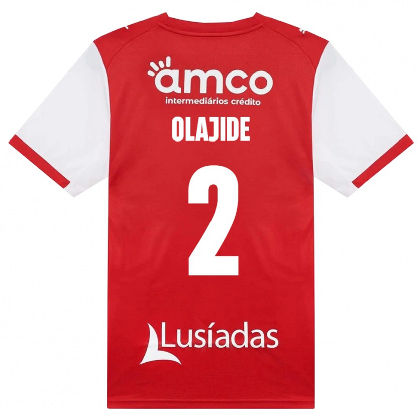 Danxen Kinderen Mustapha Olajide #2 Wit Rood Zwart Thuisshirt Thuistenue 2026/27 T-Shirt België