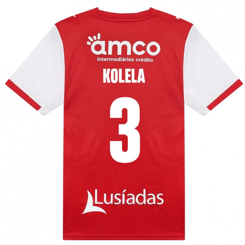 Danxen Kinderen Kyllian Kolela #3 Wit Rood Zwart Thuisshirt Thuistenue 2026/27 T-Shirt België