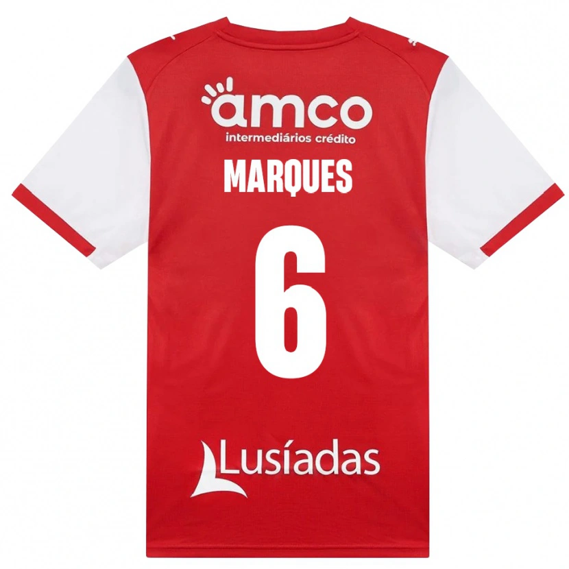 Danxen Kinderen Rodrigo Marques #6 Wit Rood Zwart Thuisshirt Thuistenue 2026/27 T-Shirt België