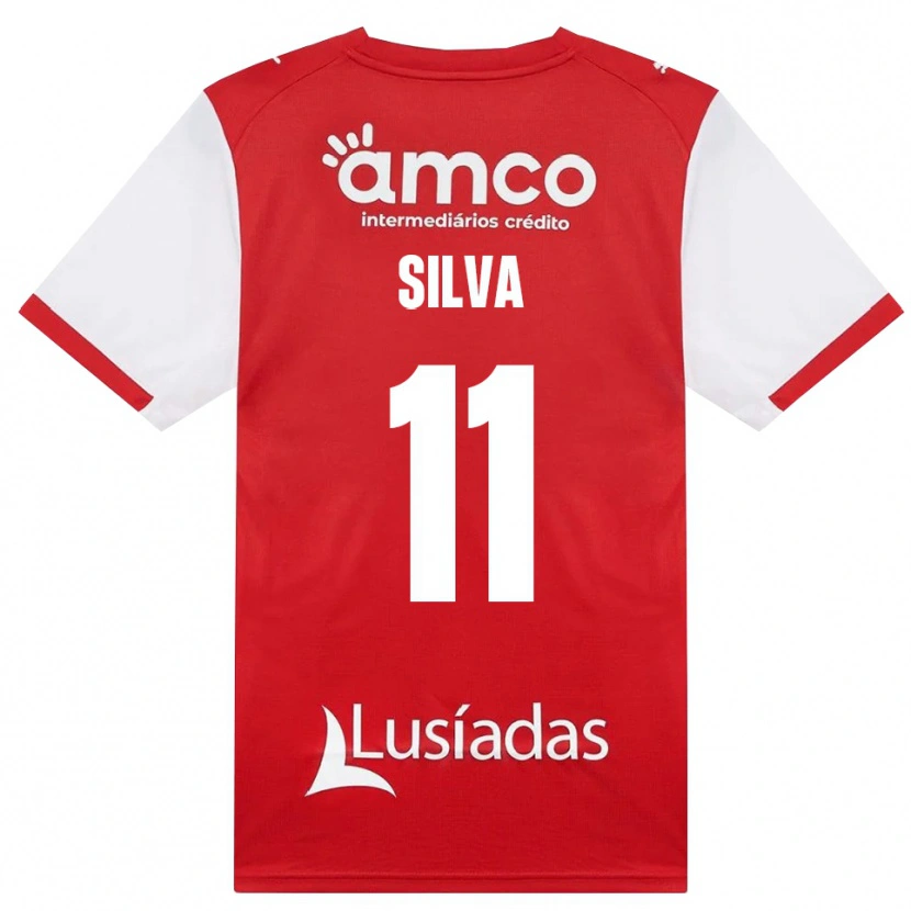 Danxen Kinderen Gabriel Silva #11 Wit Rood Zwart Thuisshirt Thuistenue 2026/27 T-Shirt België