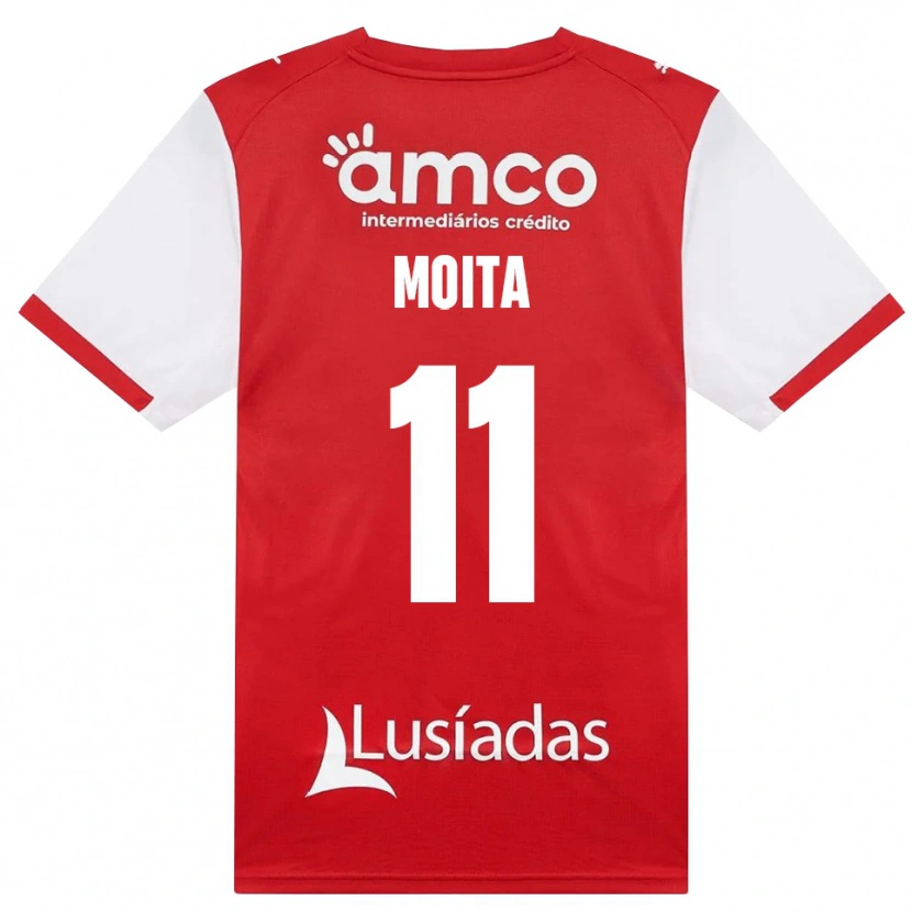 Danxen Kinderen Carlos Moita #11 Wit Rood Zwart Thuisshirt Thuistenue 2026/27 T-Shirt België