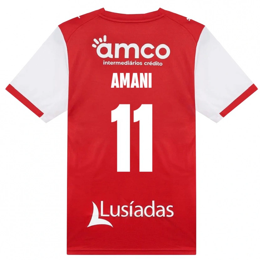 Danxen Kinderen Jolina Amani #11 Wit Rood Zwart Thuisshirt Thuistenue 2026/27 T-Shirt België