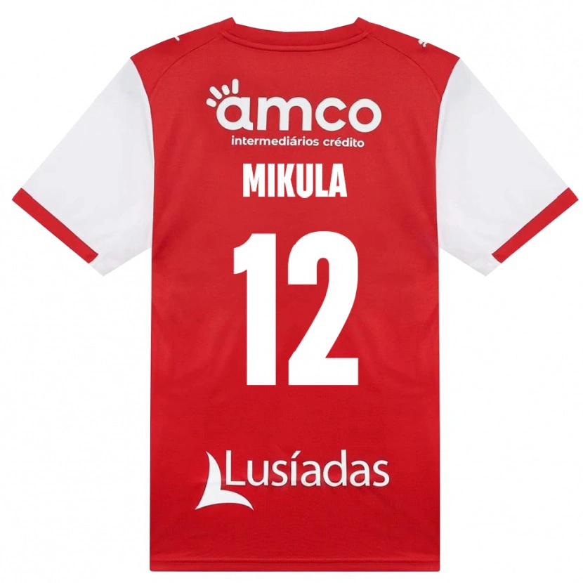 Danxen Kinderen Matviy Mikula #12 Wit Rood Zwart Thuisshirt Thuistenue 2026/27 T-Shirt België