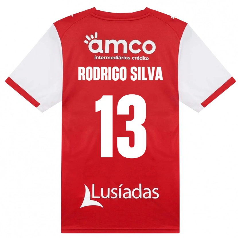 Danxen Kinderen Rodrigo Silva #13 Wit Rood Zwart Thuisshirt Thuistenue 2026/27 T-Shirt België