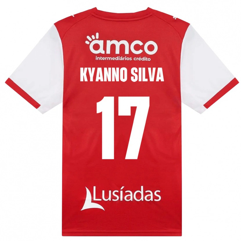 Danxen Kinderen Kyanno Silva #17 Wit Rood Zwart Thuisshirt Thuistenue 2026/27 T-Shirt België