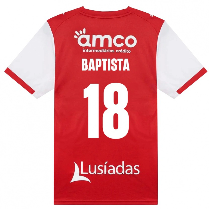 Danxen Kinderen Tiago Baptista #18 Wit Rood Zwart Thuisshirt Thuistenue 2026/27 T-Shirt België