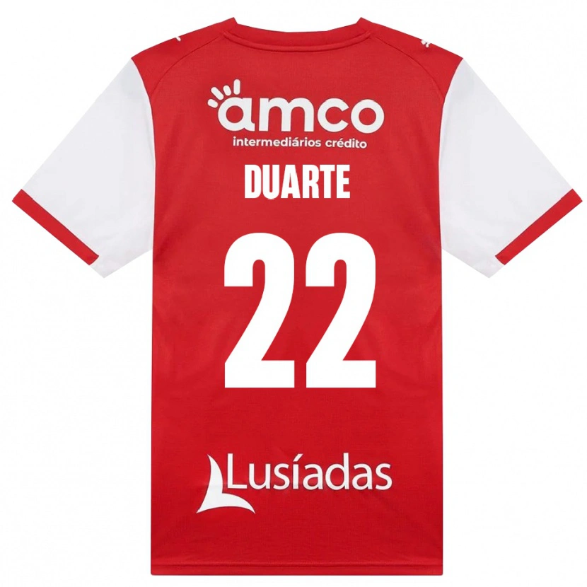 Danxen Kinderen Vânia Duarte #22 Wit Rood Zwart Thuisshirt Thuistenue 2026/27 T-Shirt België