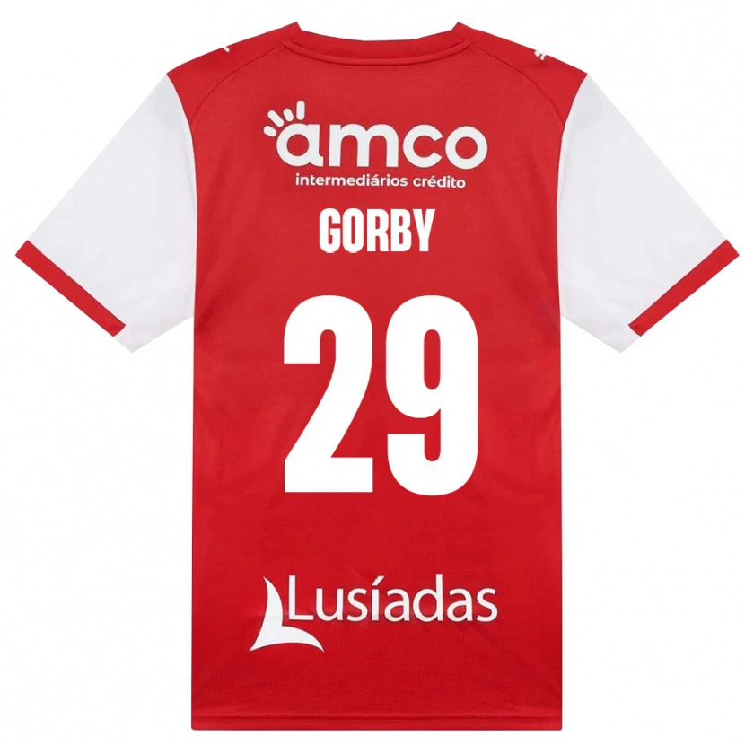 Danxen Kinderen Jean-Baptiste Gorby #29 Wit Rood Zwart Thuisshirt Thuistenue 2026/27 T-Shirt België