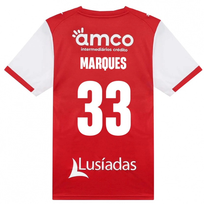 Danxen Kinderen João Marques #33 Wit Rood Zwart Thuisshirt Thuistenue 2026/27 T-Shirt België