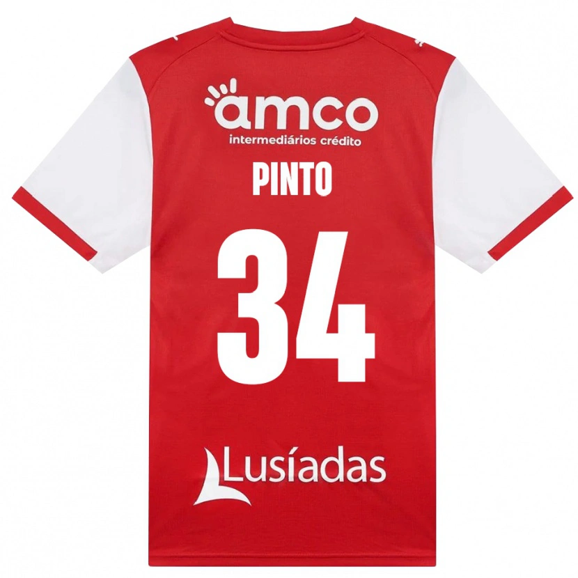 Danxen Kinderen Ana Pinto #34 Wit Rood Zwart Thuisshirt Thuistenue 2026/27 T-Shirt België