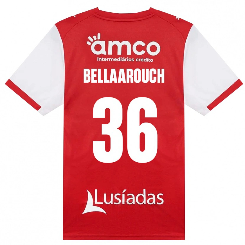 Danxen Kinderen Alaa Bellaarouch #36 Wit Rood Zwart Thuisshirt Thuistenue 2026/27 T-Shirt België