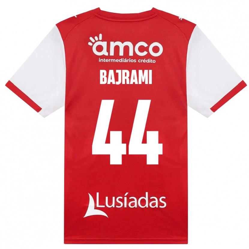 Danxen Kinderen Adrian Bajrami #44 Wit Rood Zwart Thuisshirt Thuistenue 2026/27 T-Shirt België