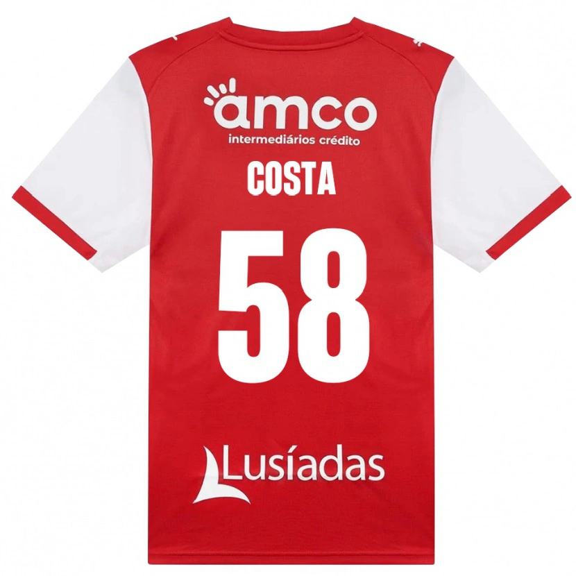Danxen Kinderen Flinto Costa #58 Wit Rood Zwart Thuisshirt Thuistenue 2026/27 T-Shirt België