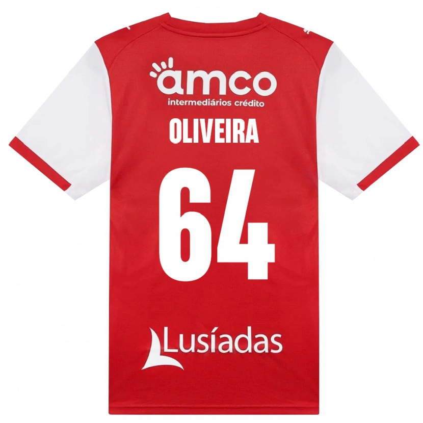 Danxen Kinderen Lucas Oliveira #64 Wit Rood Zwart Thuisshirt Thuistenue 2026/27 T-Shirt België