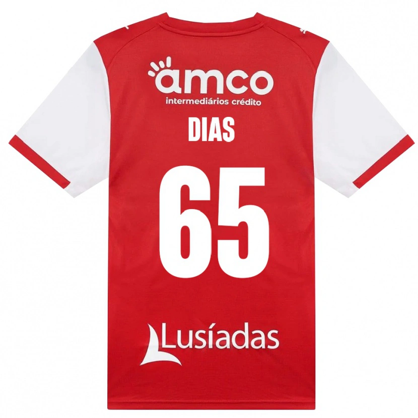 Danxen Kinderen Leandro Dias #65 Wit Rood Zwart Thuisshirt Thuistenue 2026/27 T-Shirt België