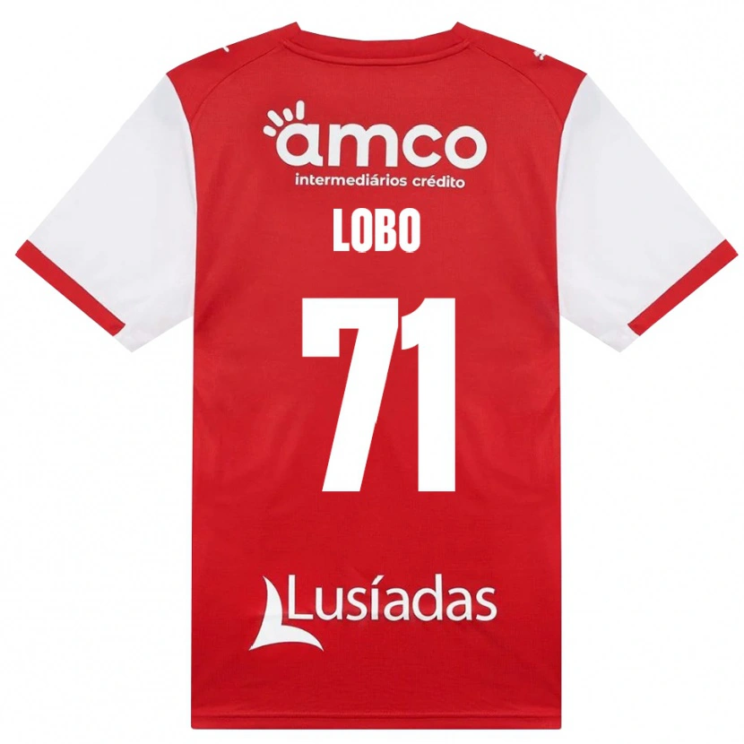Danxen Kinderen Diogo Lobo #71 Wit Rood Zwart Thuisshirt Thuistenue 2026/27 T-Shirt België