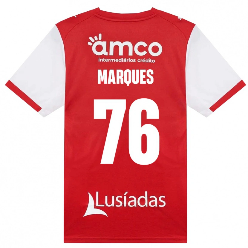 Danxen Kinderen Tomás Marques #76 Wit Rood Zwart Thuisshirt Thuistenue 2026/27 T-Shirt België