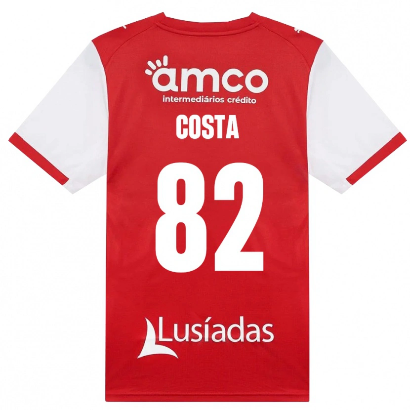 Danxen Kinderen Gui Costa #82 Wit Rood Zwart Thuisshirt Thuistenue 2026/27 T-Shirt België
