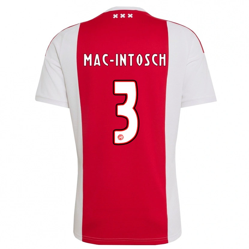 Danxen Kinderen Calvin Mac-Intosch #3 Rood Wit Geel Thuisshirt Thuistenue 2026/27 T-Shirt België