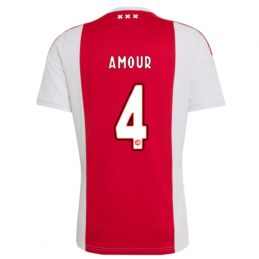 Danxen Kinderen Jahyendrow Amour #4 Rood Wit Geel Thuisshirt Thuistenue 2026/27 T-Shirt België
