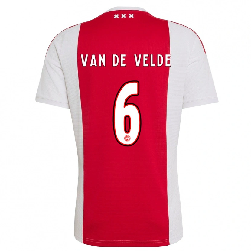 Danxen Kinderen Jonna Van De Velde #6 Rood Wit Geel Thuisshirt Thuistenue 2026/27 T-Shirt België