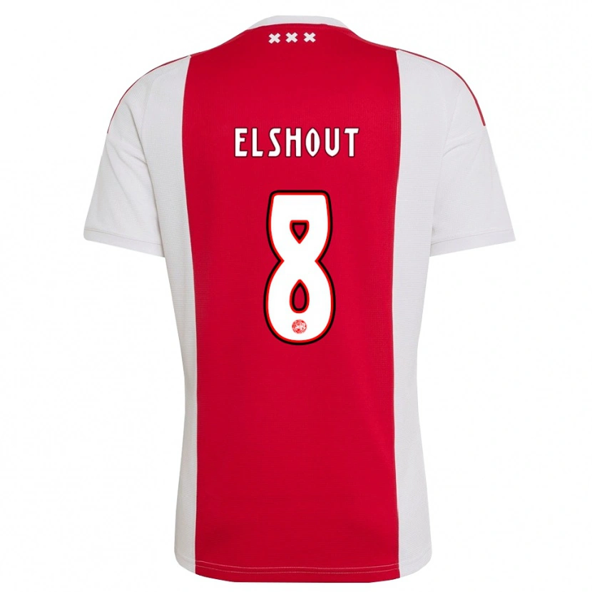 Danxen Kinderen Daan Elshout #8 Rood Wit Geel Thuisshirt Thuistenue 2026/27 T-Shirt België