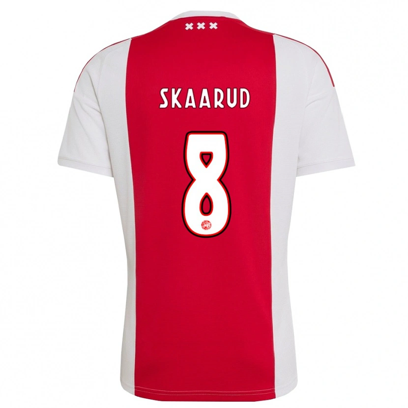 Danxen Kinderen Daniel Skaarud #8 Rood Wit Geel Thuisshirt Thuistenue 2026/27 T-Shirt België