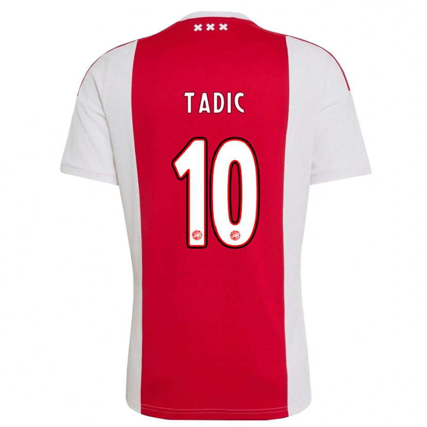 Danxen Kinderen Dusan Tadic #10 Rood Wit Geel Thuisshirt Thuistenue 2026/27 T-Shirt België