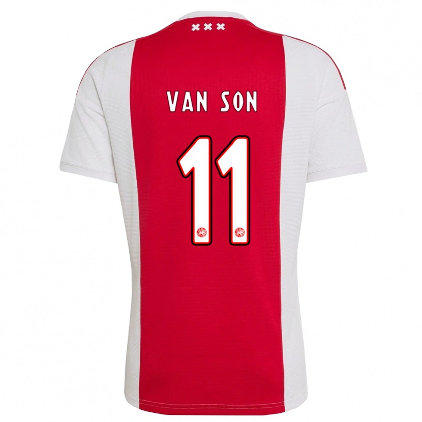 Danxen Kinderen Daniël Van Son #11 Rood Wit Geel Thuisshirt Thuistenue 2026/27 T-Shirt België