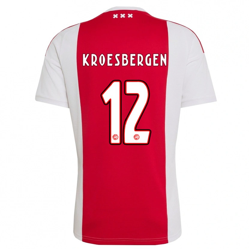 Danxen Kinderen Branko Kroesbergen #12 Rood Wit Geel Thuisshirt Thuistenue 2026/27 T-Shirt België