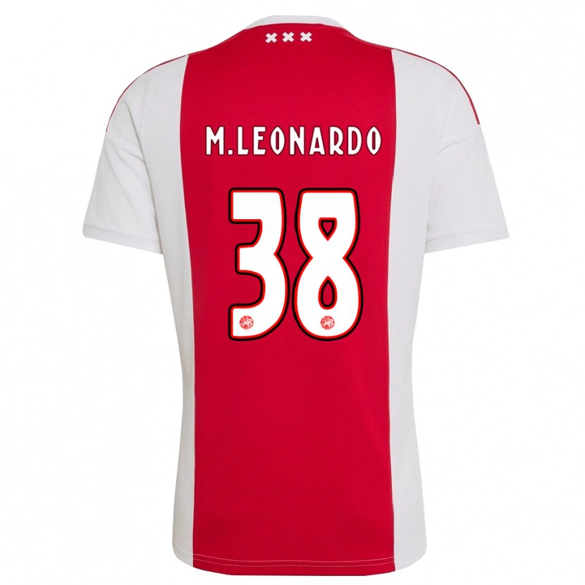 Danxen Kinderen Marcos Leonardo #38 Rood Wit Geel Thuisshirt Thuistenue 2026/27 T-Shirt België