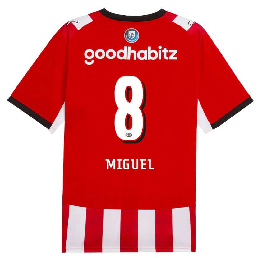Danxen Kinderen Yani Miguel #8 Rood Wit Zwart Thuisshirt Thuistenue 2026/27 T-Shirt België