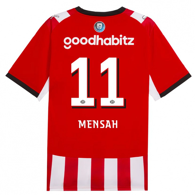 Danxen Kinderen Keziah Oteng-Mensah #11 Rood Wit Zwart Thuisshirt Thuistenue 2026/27 T-Shirt België
