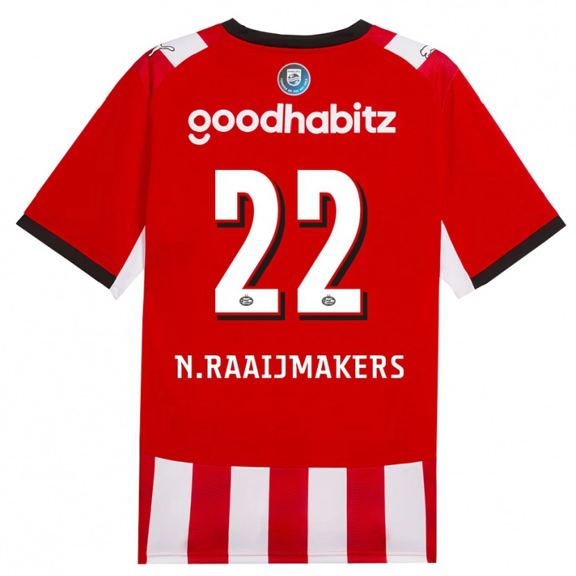 Danxen Kinderen Niels Raaijmakers #22 Rood Wit Zwart Thuisshirt Thuistenue 2026/27 T-Shirt België