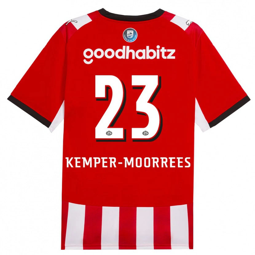 Danxen Kinderen Myrthe Kemper-Moorrees #23 Rood Wit Zwart Thuisshirt Thuistenue 2026/27 T-Shirt België